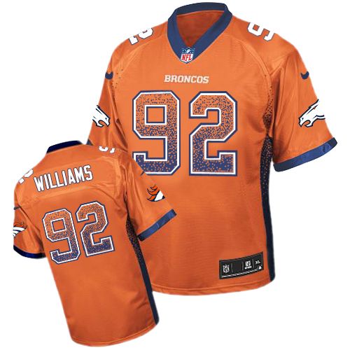 Men's Limited Sylvester Williams Nike Jersey Orange - #92 Drift Fashion NFL Denver Broncos